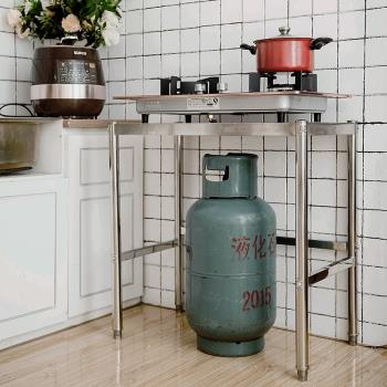 80高單層煤氣罐架廚房不銹鋼置物架一層烤箱煤氣灶臺家用支架子