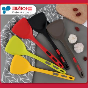 韓國Kitchen-Art彩色硅膠鏟不粘鍋專用廚具鏟具炒菜鏟湯勺帶刻度