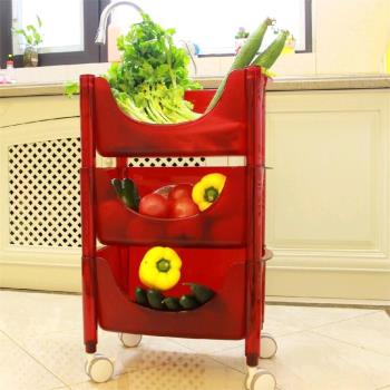 AMITY HOME推車出口歐美 廚房置物架蔬菜水果零食收納帶輪可移動