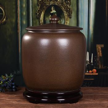 景德鎮陶瓷米缸防潮防蟲20斤30斤50斤米桶密封帶蓋家用大號茶葉罐