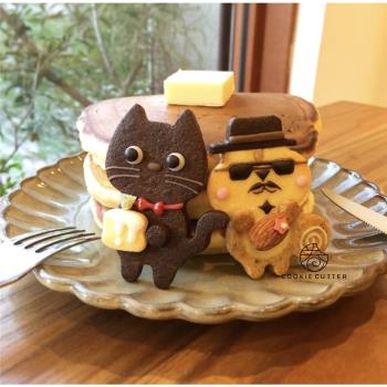 日本人氣卡通小黑貓網紅餅干模具 新款烘焙創意DIY工具