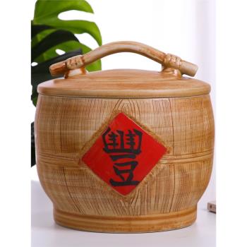 景德鎮家用陶瓷米缸密封麵粉儲米箱10斤20斤30斤裝防潮防蟲裝米桶