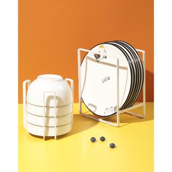 4387.廚房餐具置物架 碗碟瀝水收納架子 北歐ins風盤碗擺放陳列架