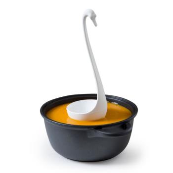 以色列OTOTO DESIGN懸浮天鵝湯勺創意家用長柄盛湯大號盛粥大勺子