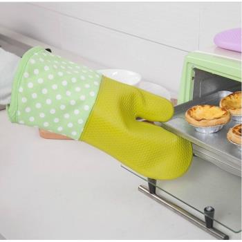 廚房烤箱微波爐專用隔熱手套加厚耐高溫烘焙硅膠加棉防燙防水手套