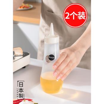 日本進口擠醬瓶塑料裱花嘴番茄醬果醬蜂蜜巧克力醬瓶沙拉醬擠壓瓶