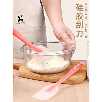 硅膠刮刀大號耐高溫奶油抹刀蛋糕攪拌鏟刀家用烘焙工具刮板一體式