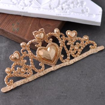 翻糖蛋糕硅膠模具 愛心珠寶公主皇冠干佩斯造型蛋糕硅膠模具
