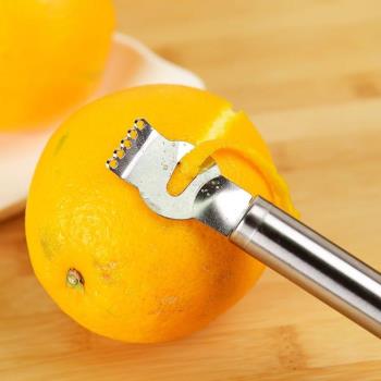 聚采不銹鋼兩用檸檬皮刨絲刀削皮刀刮絲器刨皮刀磨粉器果皮水果刀
