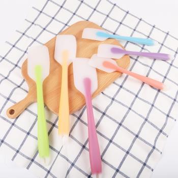 烘焙工具一體硅膠半透明刮刀耐高溫攪拌棒蛋糕奶油軟刮刀