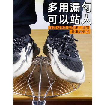 不銹鋼漏勺大漏網家用撈勺笊籬撈勺大號過濾網廚房商用撈濾網廚師