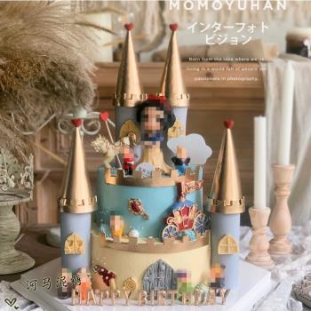 馬車蝸牛城堡硅膠模具 公主生日蛋糕翻糖巧克力硅膠模具
