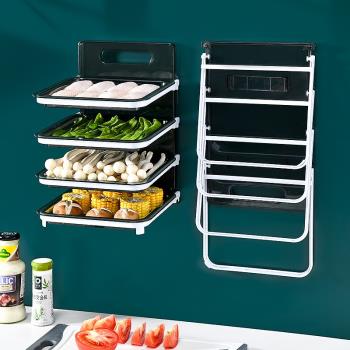 多功能折疊配菜盤創意家用廚房水果蔬菜收納整理備菜盤壁掛置物架
