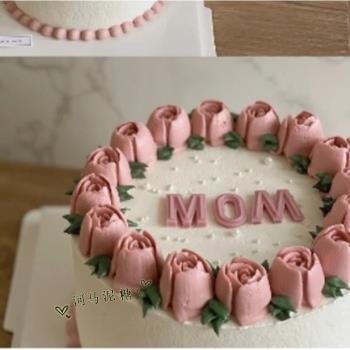母親節媽媽大寫字母 質感英文字母翻糖巧克力蛋糕烘焙硅膠模具