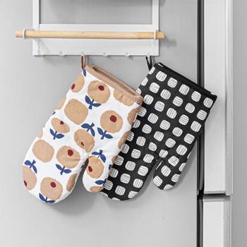 述物北歐耐高溫防燙加厚微波爐烘焙工具烤箱專用廚房家用隔熱手套