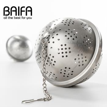 BAIFA 廚房304不銹鋼超細鹵料茶葉中藥咖啡過濾網 圓形茶漏鹵料球