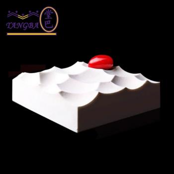 tangba堂巴 6寸正方形山丘慕斯硅膠模具 法式熔巖蛋糕模 烘焙模具