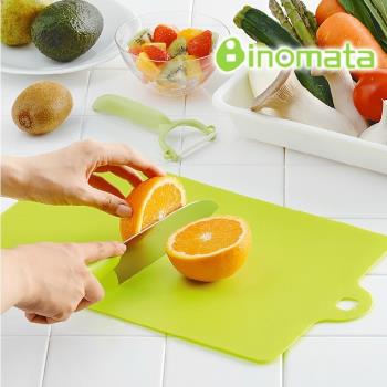 日本進口正品 inomata超薄抗菌樹脂軟切菜板塑料分類水果砧板