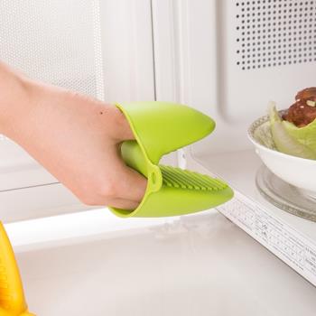 日本FASOLA廚房小工具防燙硅膠手套耐高溫隔熱夾微波爐烤箱防燙夾