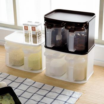 日本進口inomata調味罐 廚房用品調味盒調料盒套裝調料調味瓶鹽罐