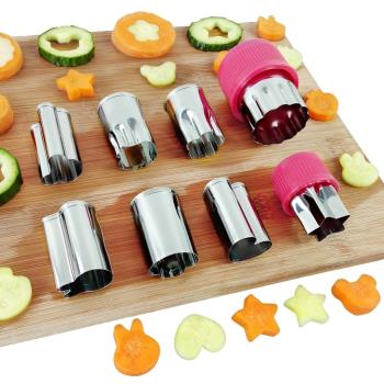 不銹鋼蔬菜水果切塊神器造型壓花刀面片切花器餅干寶寶蝴蝶面模具