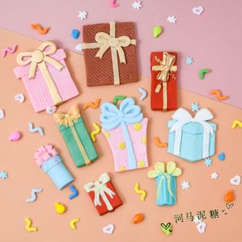 蝴蝶結禮物盒模具 生日情人節圣誕翻糖巧克力蛋糕硅膠模具