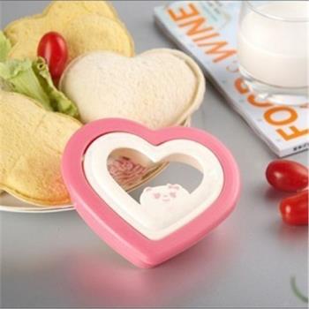 A3三明治模具 愛心形制作吐司模具 盒裝面包模具 （帶圖案