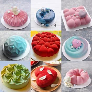 法式慕斯 硅膠模具 水果卡通烘焙意大利甜點diy8寸食品級大蛋糕模