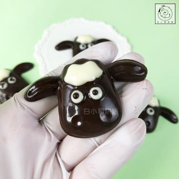 白小狐 可愛小羊巧克力模具干佩斯DIY卡通動物生日奶油蛋糕裝飾