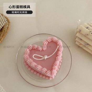 3D立體心形愛心裱花蛋糕體香薰石膏蠟燭巧克力伴手禮裝飾硅膠模具