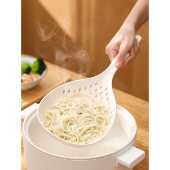 日本大漏勺過濾網篩家用廚房耐高溫撈面勺子商用煮麵漏網餃子笊籬