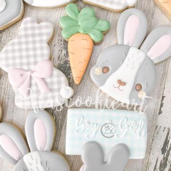 ins復活節卡通兔子歐式曲奇糖霜餅干模具單層切模兒童蛋糕裝飾模
