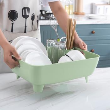 廚房瀝水架水槽置物架杯碟碗筷收納籃晾洗餐具架衛生間浴室收納架