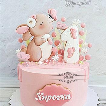 兔子蝴蝶糖霜餅干模具家用烘焙卡通動物3d立體曲奇印模蛋糕裝飾