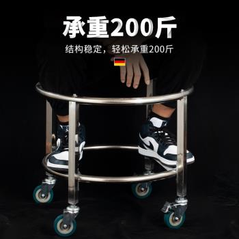 三角鍋架不銹鋼桶架子水桶湯鍋帶滑輪支架餐廳食堂商用保溫桶推車