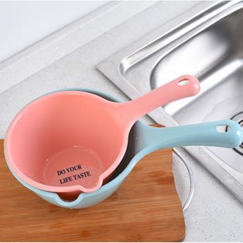 水瓢水勺家用廚房加厚塑料舀水勺洗澡舀流舀子水瓢兒童洗頭水勺子