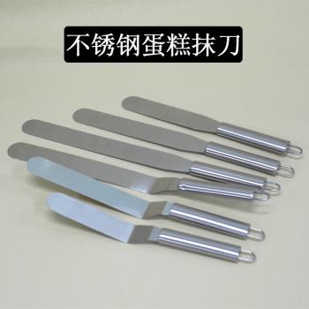 烘焙工具曲柄不銹鋼奶油抹刀蛋糕脫模刮平刀吻刀裱花刀6寸8寸10寸
