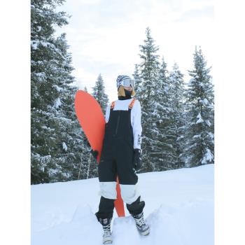 John snow新款滑雪背帶褲男女單板雙板滑雪褲防水防風連體保暖