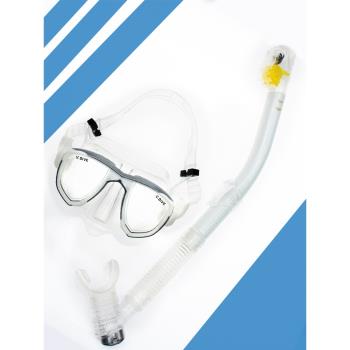 vdive潛水鏡近視裝備浮潛三寶全干式呼吸管套裝 潛水眼鏡游泳面罩