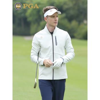 美國PGA高爾夫外套 男士防風保暖上衣 吸光發熱內里服裝男裝