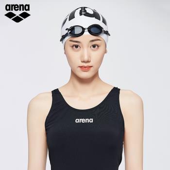 Arena阿瑞娜舒適硅膠泳帽防水耐用游泳帽男女士長發大號護耳泳帽