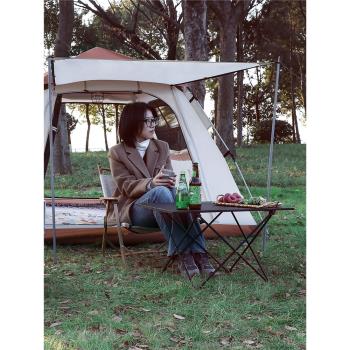 夢花園戶外鋁合金折疊桌公園露營桌子野餐便攜簡易桌蛋卷桌椅套裝