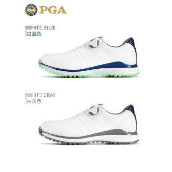 美國PGA 高爾夫球鞋男士爆米花運動鞋旋鈕鞋帶男鞋透氣鞋子golf鞋