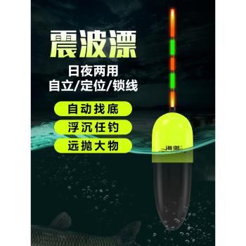 震波漂自動釣魚神器免調漂魚漂日夜兩用夜光漂黑科技漂尾找底浮漂