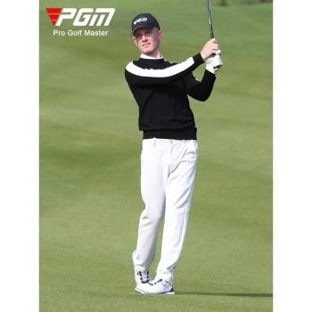 PGM 春秋季 高爾夫服裝男士長袖t恤圓領加厚保暖毛衣golf男裝衣服