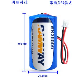 睿奕鋰電池ER26500 3.6V 物聯網 定位器PLC流量計3.6v一次性C型鋰