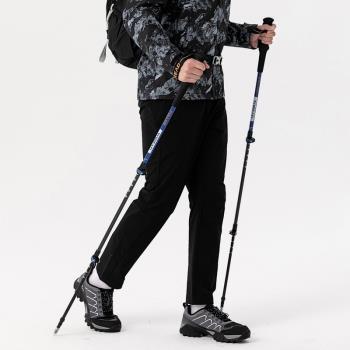 探路者戶外登山杖爬山徒步防滑折疊鋁合金手杖伸縮碳纖維行山杖輕