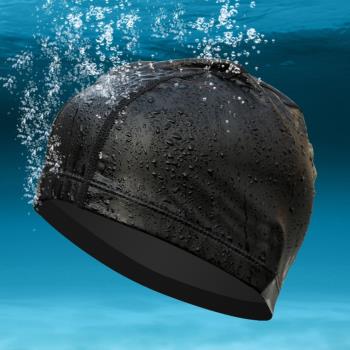 高級PU涂層防水護耳加大號泳帽