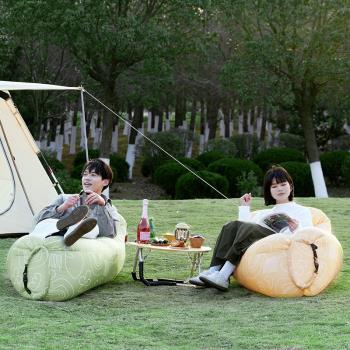 Naturehike戶外充氣沙發懶人空氣床便攜式氣墊單人音樂節露營用品