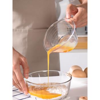 日本廚房量杯塑料帶刻度料理面粉牛奶測量杯帶手柄烘焙工具毫升杯